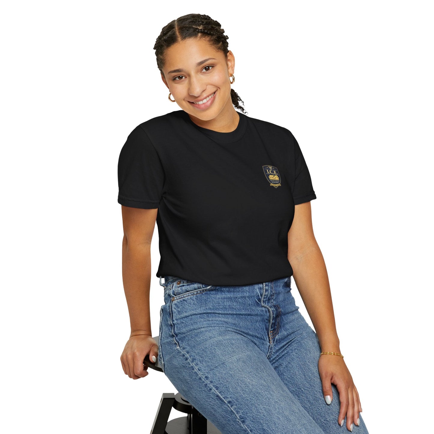 I.C.E. Badge T-Shirt | Institute of Cozy Excellence Parody Tee