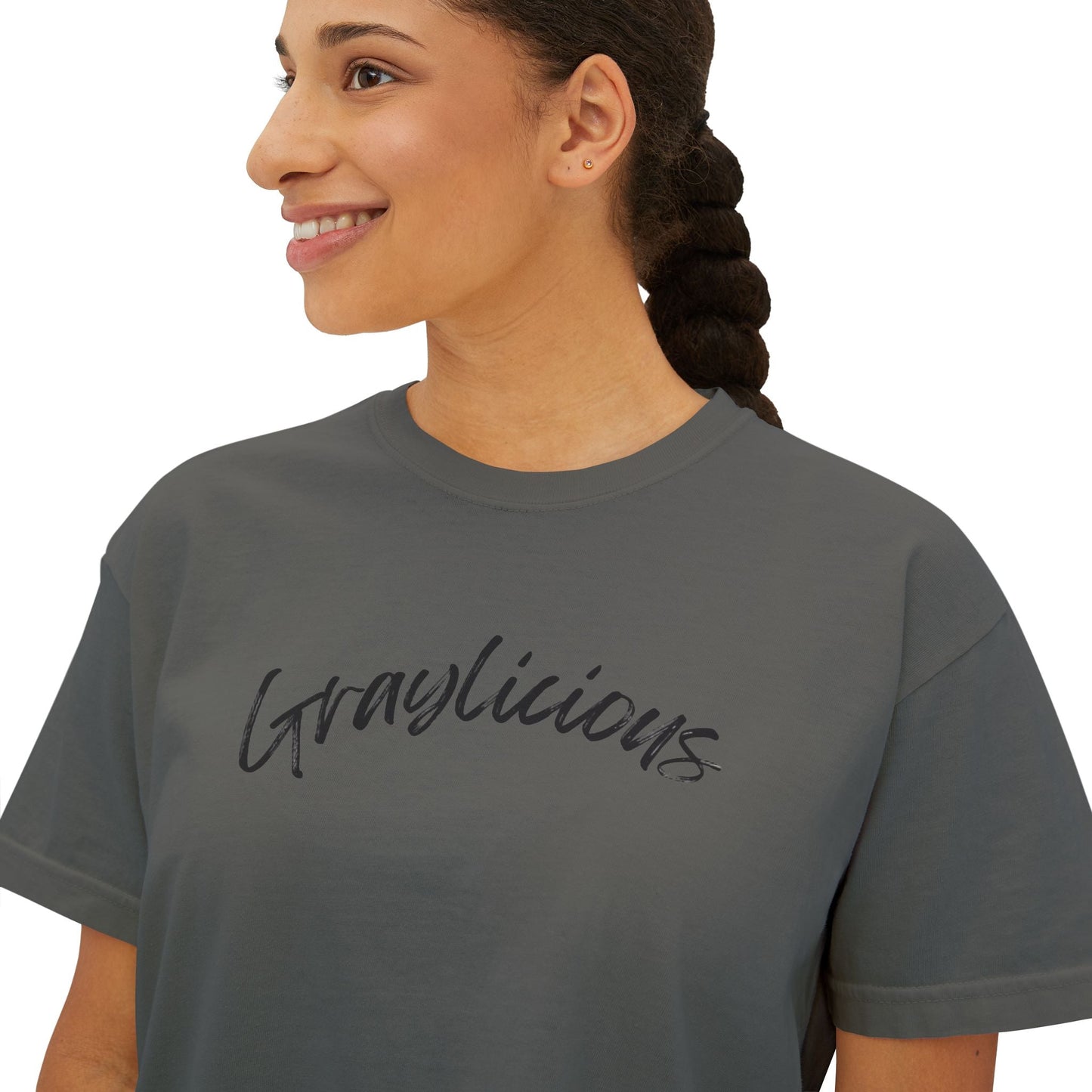 Women's Boxy Tee " Graylicious"