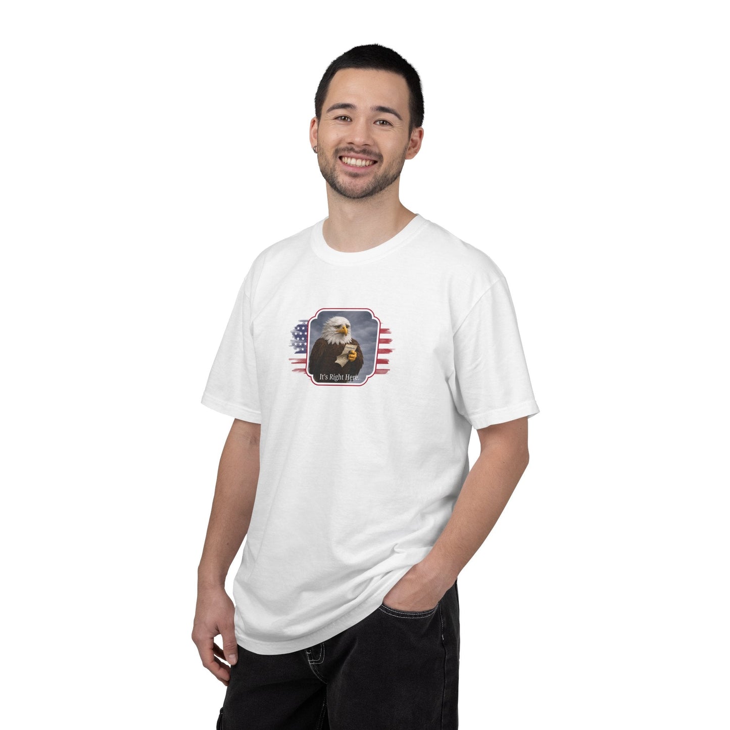 “It’s Right Here” Political Parody T-Shirt
