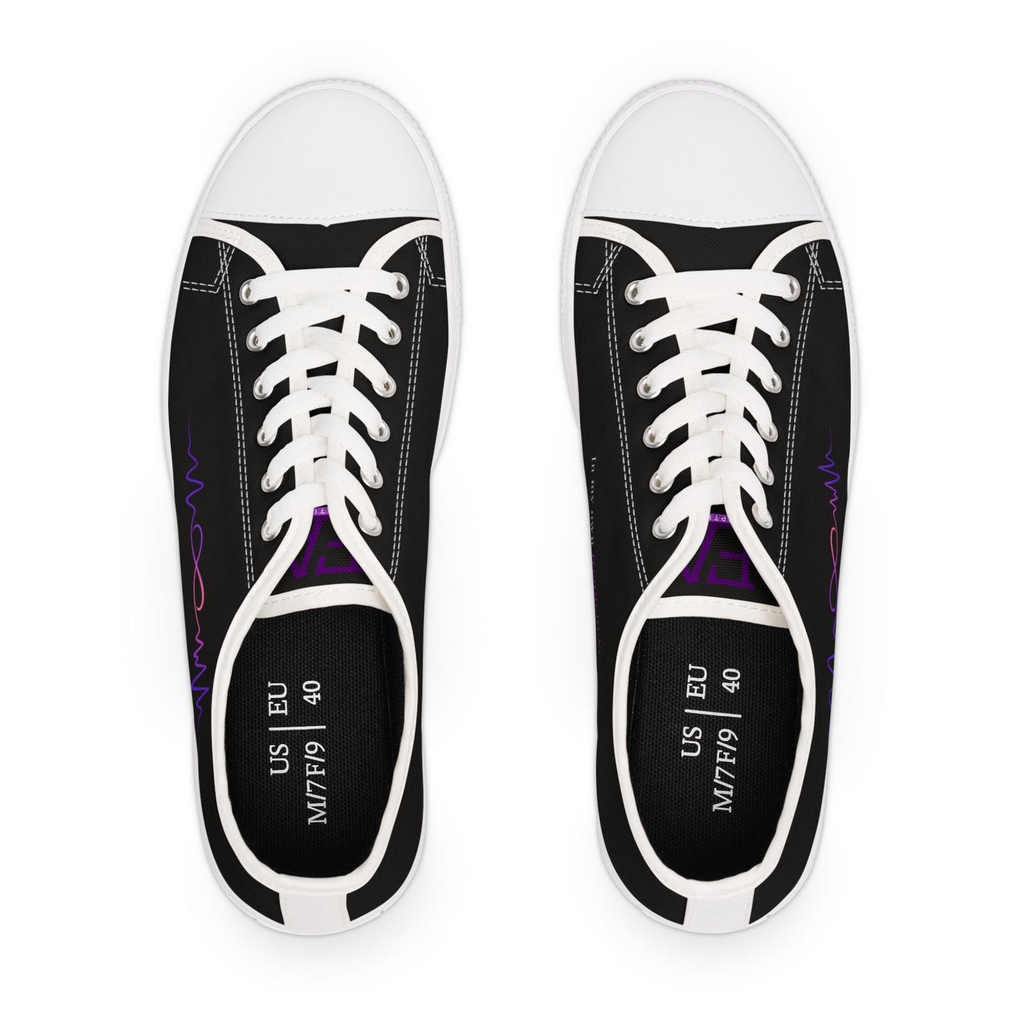 Women’s Low-Top Sneakers – My Own Frequency Epilepsy Awareness Design