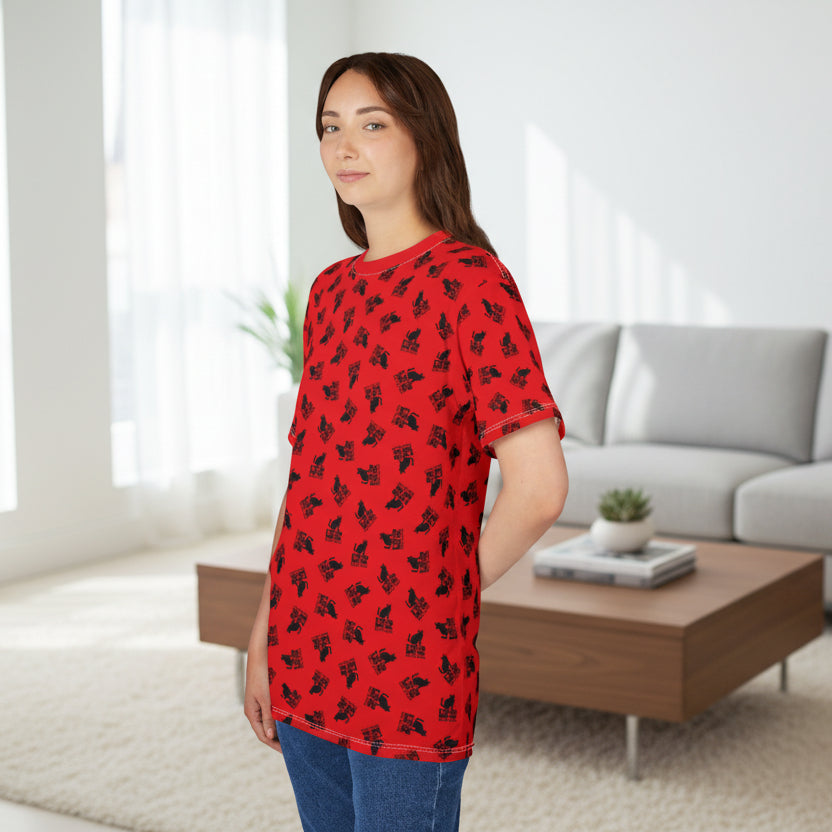 If You Can Read This You’re Too Close – Red All-Over Print Unisex T-Shirt