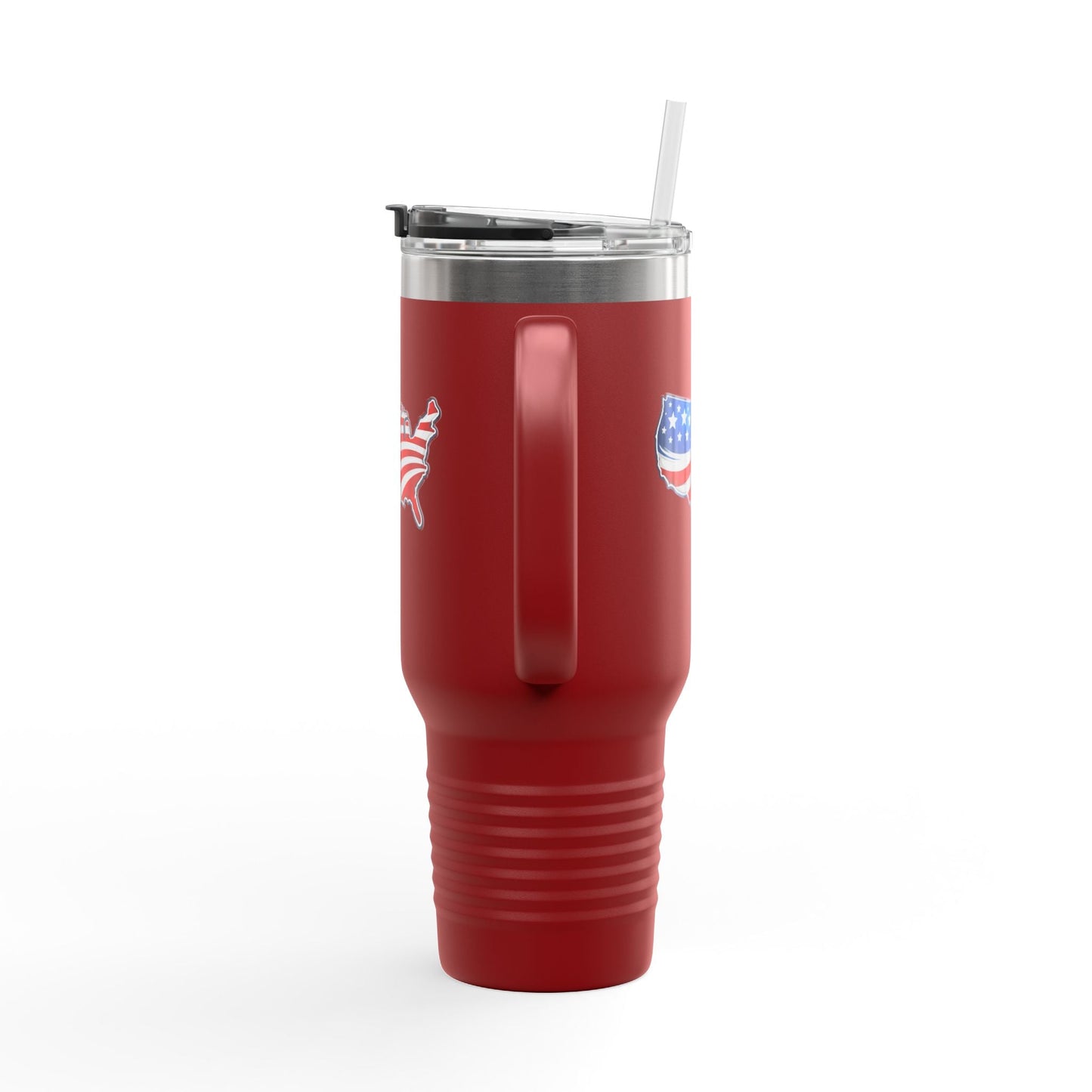USA Map 40oz Insulated Tumbler with Handle | Patriotic Drinkware