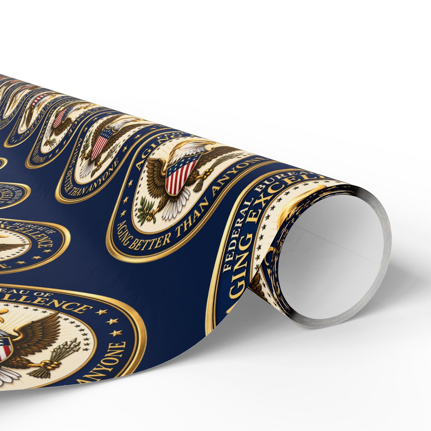 Aging Excellence – Faux Seal Birthday Wrapping Paper
