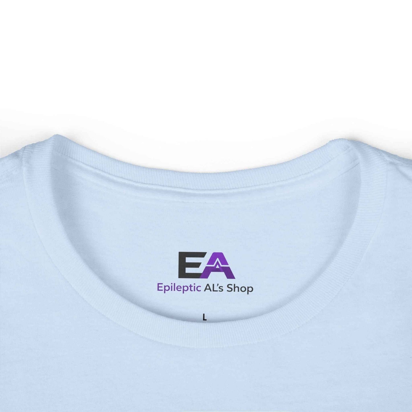 Glitch Halo Women’s Epilepsy Awareness T-Shirt – Purple Ribbon Awareness Tee