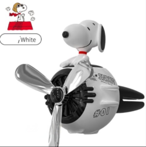 Cartoon Pilot Car Air Freshener with Rotating Propeller