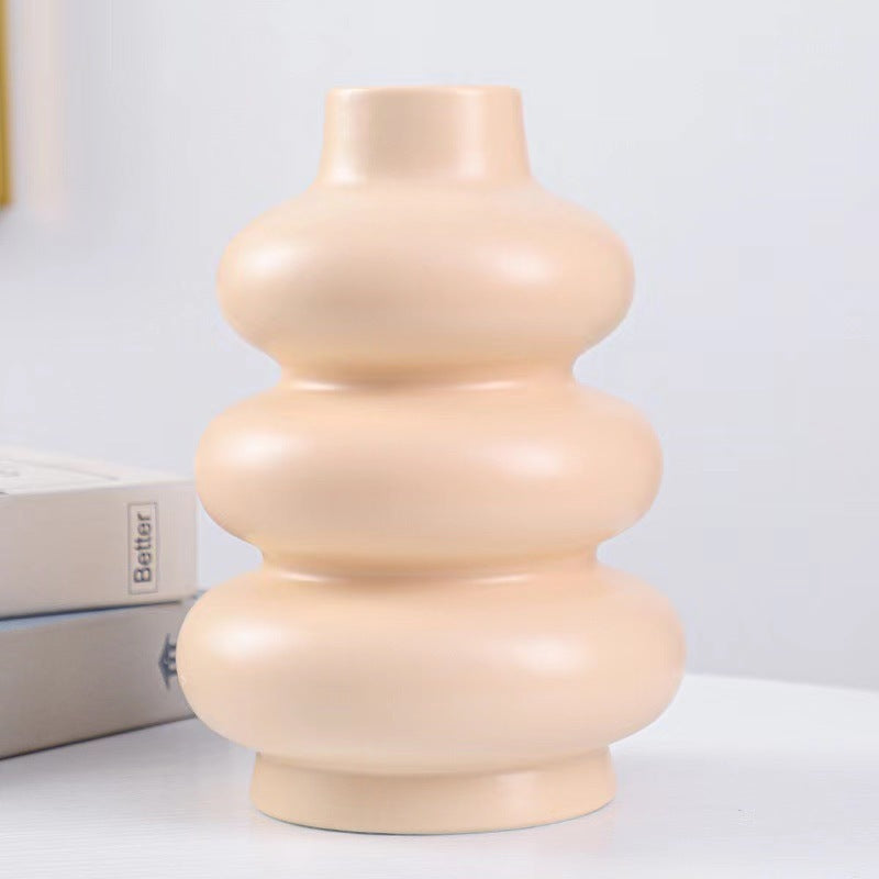 Simple Ceramic Vase Ornaments Dried Flowers Living Room Home