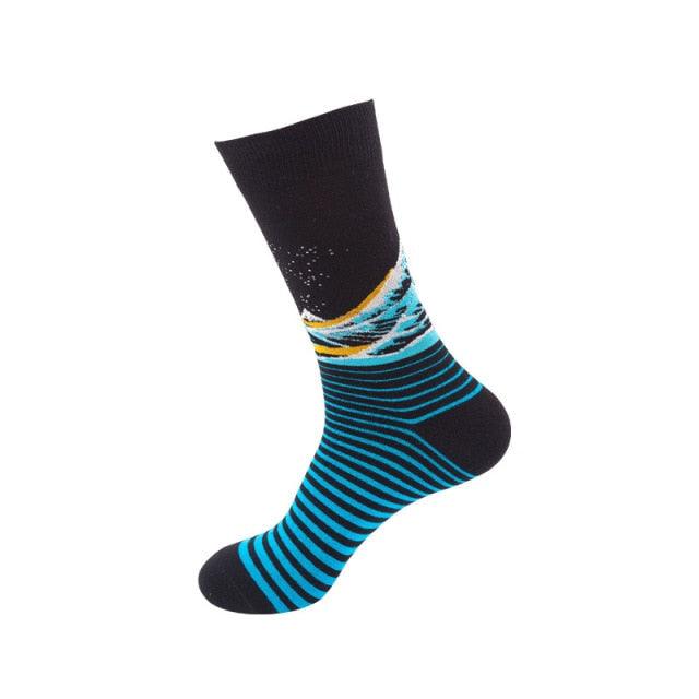 Women's Colorful Cotton Socks Fruits Banana Avocado Lemon Egg Cookie Donuts Food Happy Color Socks