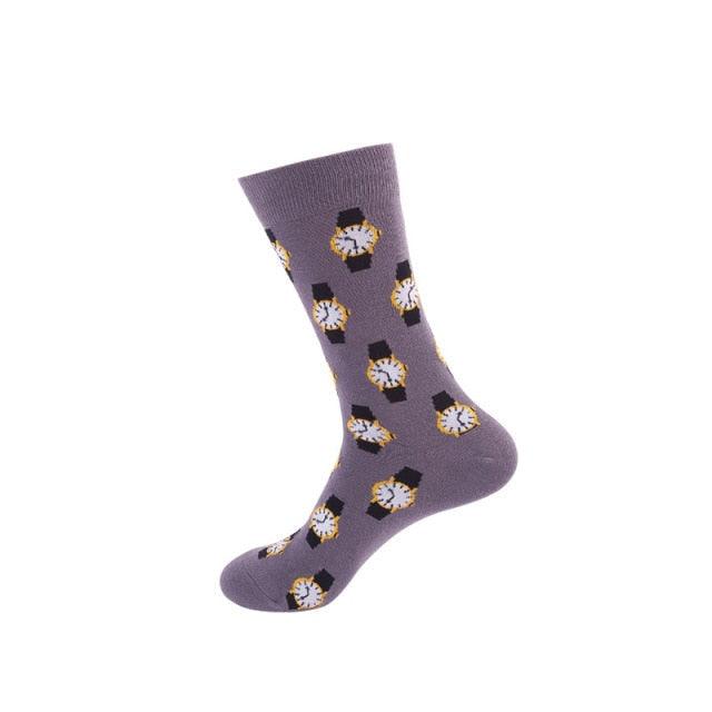 Women's Colorful Cotton Socks Fruits Banana Avocado Lemon Egg Cookie Donuts Food Happy Color Socks