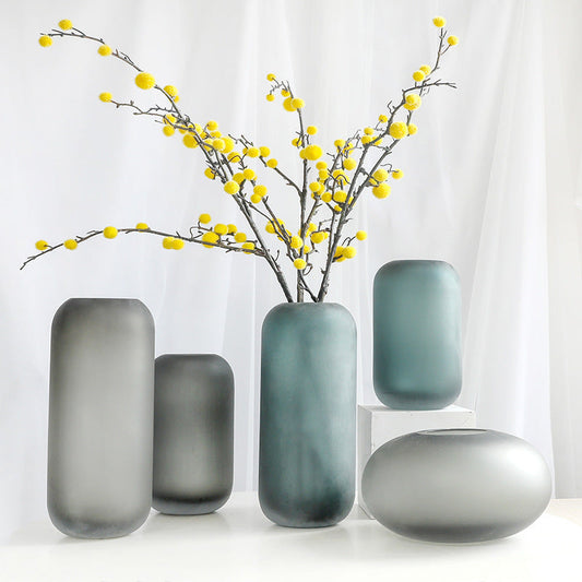 Classic Flower Artificial Flower Glass Vase