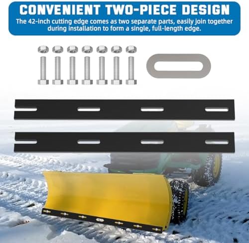 42" Poly Snow Plow Cutting Edge 1/2" Thicker with Mounting Hardware