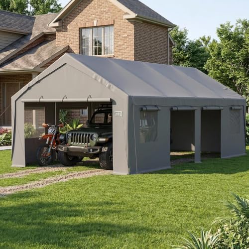13x25ft Heavy Duty Carport Outdoor Garage Canopy with Weatherproof Shelter