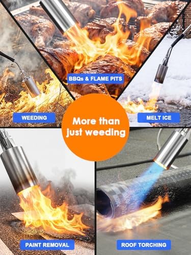 Propane Torch Weed Burner, 2-in-1 Weed Torch & Brazing Torch with 12FT Hose