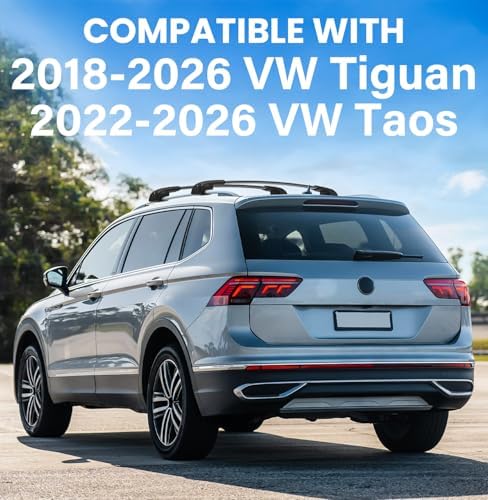 Roof Cross Bars Compatible with Volkswagen VW Tiguan 2018-2026