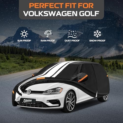 Kayme Heavy Duty Car Cover Custom Fit for Volkswagen Golf (2003-2026)