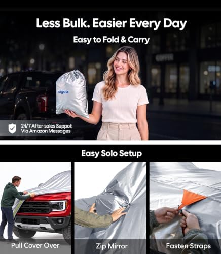 Wigoo Ford Ranger Truck Cover 2019-2026, Waterproof All Weather Protection