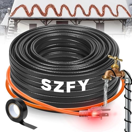 6FT Heat Tape for Water Pipes, -40°F Deicing Cable,120V 5W/FT