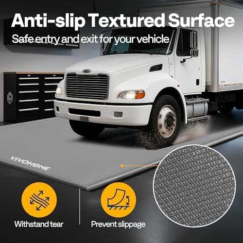 VIVOHOME Garage Floor Mat 7'9" x 18' Containment Mat with Stay Put Corner