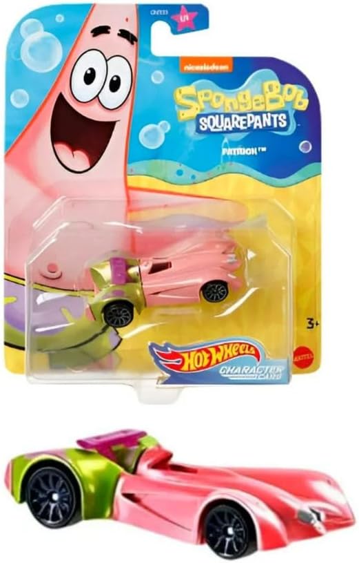 Underwater Wheels Spongebob Character Squarepants 6-Pack Car Bundle + Spongebob Yellow Bubble Van / Patrick Star / Squidward / Mr. Krabs / Plankton / Sandy Cheeks Racer Die-Cast 6 Items Bundle