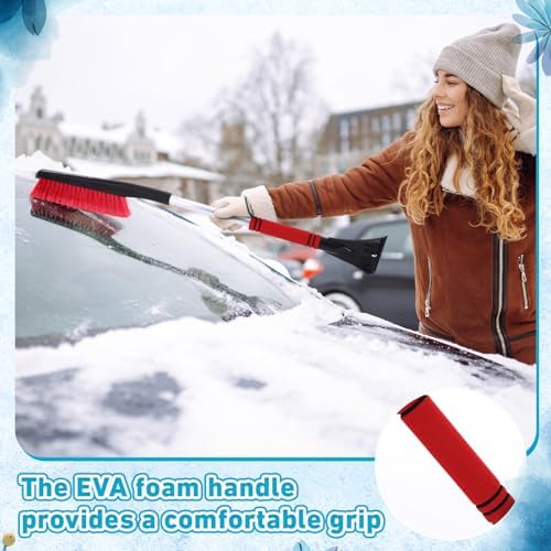 Uiifan 12 Pcs Snow Brush Ice Scraper 33" for Car Windshield,4 Colors