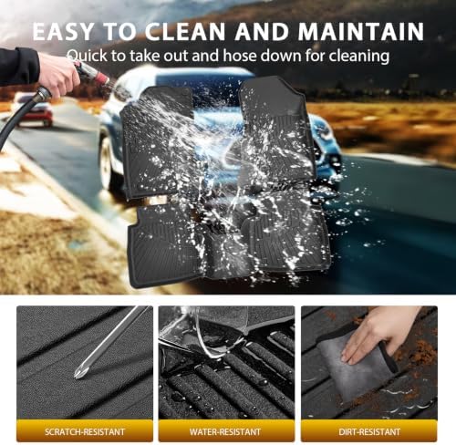 Powerty Floor Mats Fit for Crosstrek Hybrid 2026 2027, All Weather 3D TPE Anti-Slip Trunk Cargo Liner Seat Back Covers Protectors Full Set Car Accessories