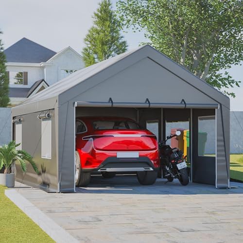 13x20ft Heavy Duty Carport Outdoor Garage Canopy with Weatherproof Shelter