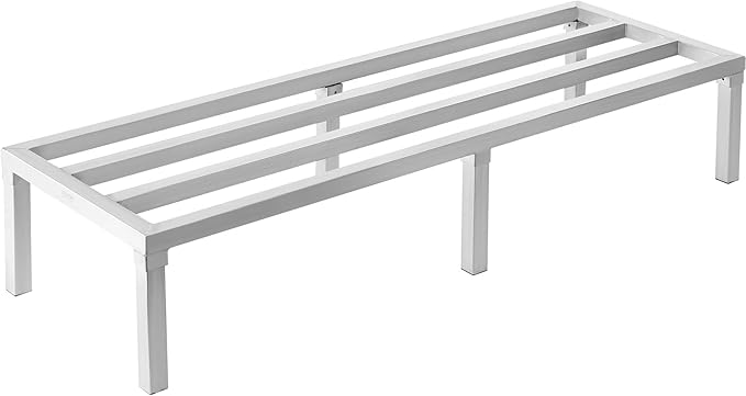 VEVOR Aluminum Dunnage Rack, 60” x 20” Commercial Food Floor Rack, 12” Off the Floor, 1800 lbs Capacity All-Welded Aluminum Storage, for Storage in Restaurants, Kitchens, Garages and Vehicles