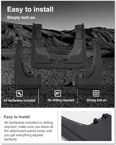 Kiwi Master No Drill Mud Flaps for 2022-2026 Ford Maverick