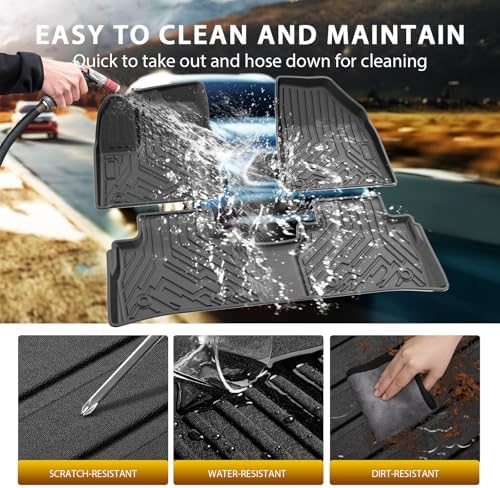 Powerty Floor Mats for Nissan Murano 2025 2026, All Weather 3D TPE Anti-Slip Trunk Cargo Liner Seat Back Covers Protectors Full Set Car Accessories
