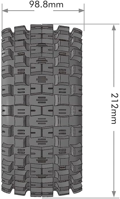 L-T3352BM Louise Tires & Wheels X-MCROSS on Black Wheels for ARRMA Kraton 8S (MFT) (2)