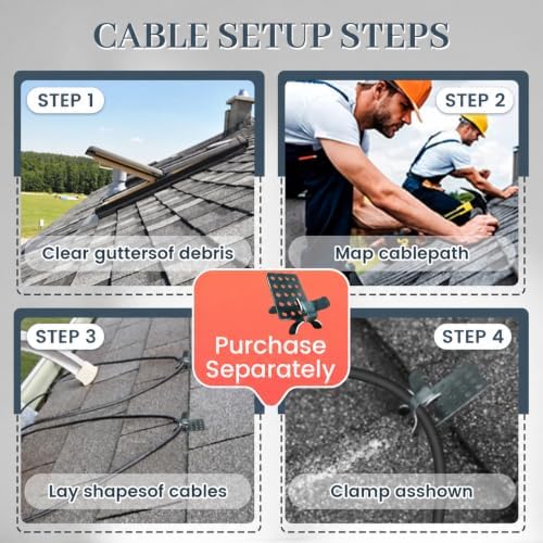 MAXKOSKO 50ft Roof and Gutter Self-Regulating Snow Melting Heating Cable