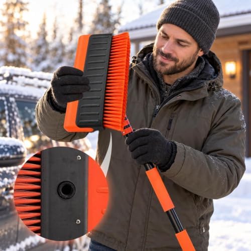 2027 Snow Rake Roof Snow Removal Tool, Light Snow Roof Rake for Cars