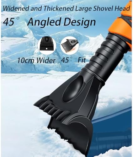 Car Snow Brush Snow Shovel Kit for RAM 2500 2000-2025, Detachable Snow Scraper, Ice Scraper for Cars Winter,360° Pivoting Brush Head
