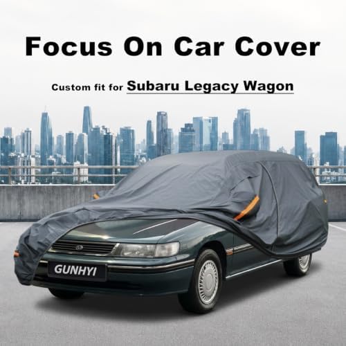 GUNHYI Premium Car Cover Custom Fit Subaru Legacy Wagon, 16 Layers Heavy Duty Car Cover Waterproof All Weather with Zipper Door for Sun Rain Snow Dust Uv Protection