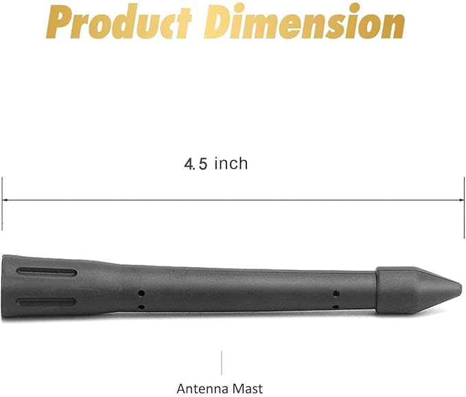 KSaAuto Short Antenna for Ford F150 2009-2025, 4.5 Inch Car Antenna for F150 F250 F350 Bronco Truck Replacement Antenna Ford F150 Accessories
