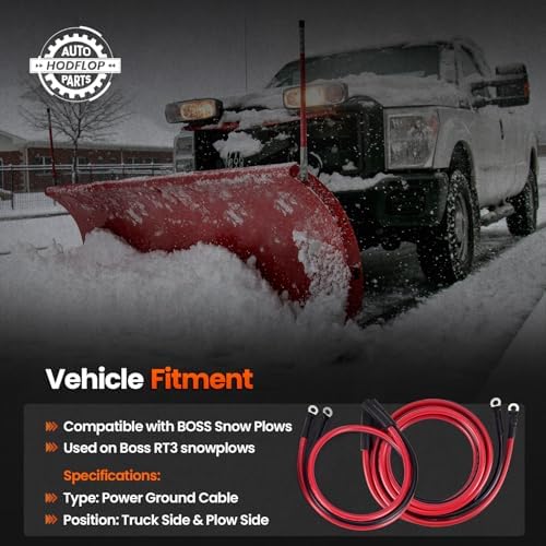 HYD01684 HYD01690 Power Ground Cable Compatible with BOSS Snow Plow