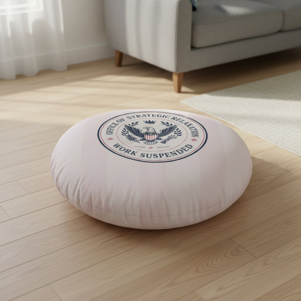Office of Strategic Relaxation – Round Floor Pillow