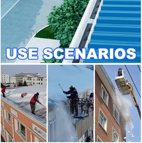 Outdoor Electric Snow Melting Mats for Roof and Gutters, 50℃/122℉ Roof Snow De-Icing Kit, Roof Heat Tape for Ice Dam & Pipe,PVC Flexible Material-Supports Curling,610cm/20ft