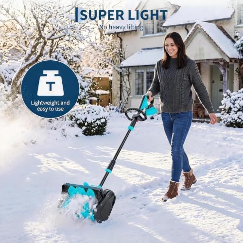 Aptliton 13in Cordless Snow Blower, 20V Electric Snow Shovel, Driveway
