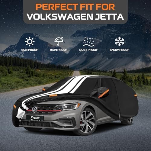 Kayme Heavy Duty Car Cover Custom Fit for Volkswagen Jetta (2006-2026)