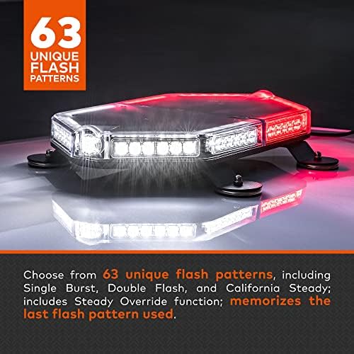 LAMPHUS NanoFlare 17 Inch 56W Green White LED Strobe Light Bar For Trucks