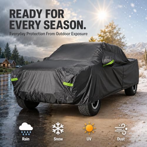 Waterproof Pickup Truck Cover, All Weather Outdoor Protection