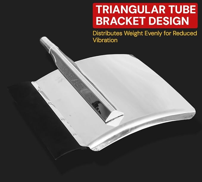 Mytee Products 4 Pack 24" x 29" Heavy-Duty Stainless Steel Quarter Fenders with Triangle Support Bracket, Polished Finish for 18-Wheelers, Semi-Trailers & Class 8 Trucks