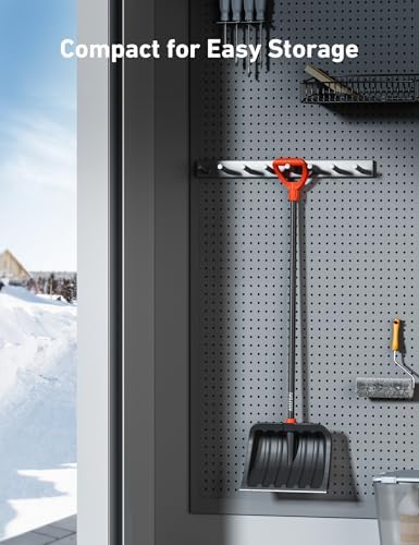 AstroAI 62" Heavy-Duty Snow Shovel, 17" Stainless Steel Blade, D-Handle