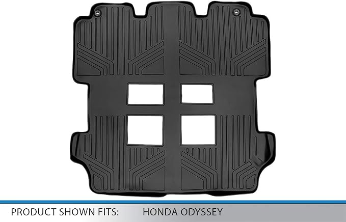 SMARTLINER Custom Fit Floor Mats 2nd and 3rd Row Liner for 2011-2017 Honda Odyssey