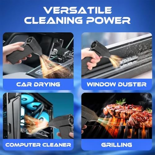 1500w Thermal Blower, 2026 Upgraded Snow Blower for Car, Windshield Antifreeze Blower 3 Gear Adjustable Turbo Blowers, for Patio Cleaning, Lawn Care and Car Dust Removal (2Sets)
