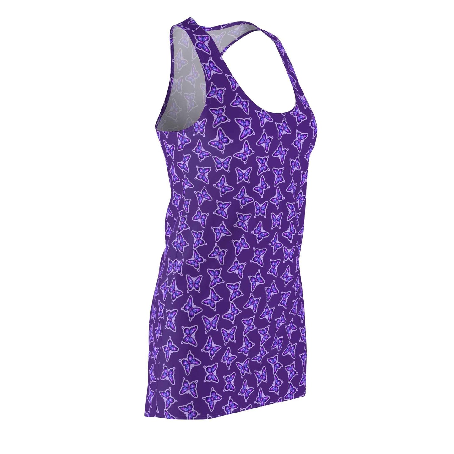 Purple Butterfly Racerback Dress – Epilepsy Awareness Lightweight Athletic Dress
