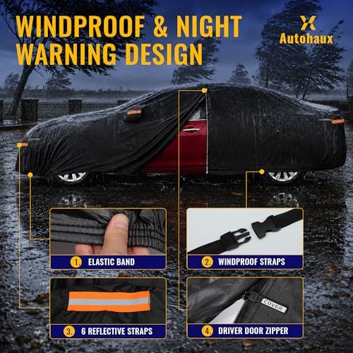 X AUTOHAUX Outdoor Full Car Cover Waterproof for Nissan Altima 13-24