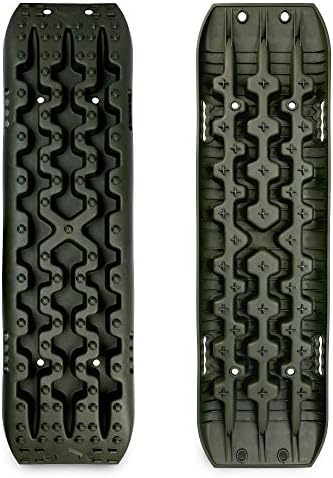 X-BULL New Recovery Traction Tracks Sand Mud Snow Track Tire Ladder 4WD (Olive,3gen),Bag+Hardware+Tracks