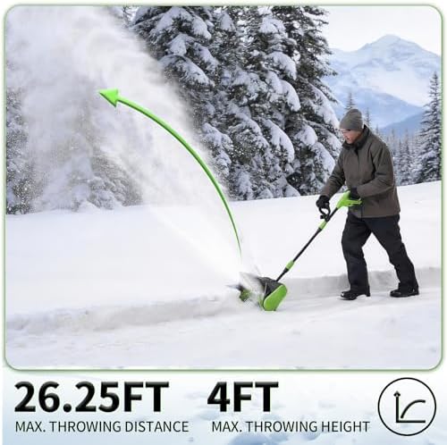 21V Cordless Snow Shovel, Snow Blower Battery Powered for Driveway