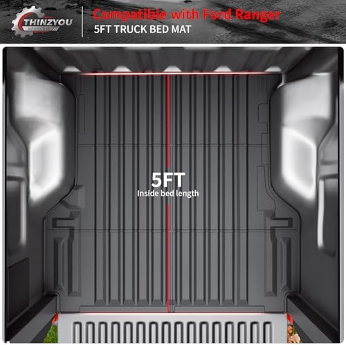 5 FT Truck Bed Mat for 2024 2025 2026 Ford Ranger